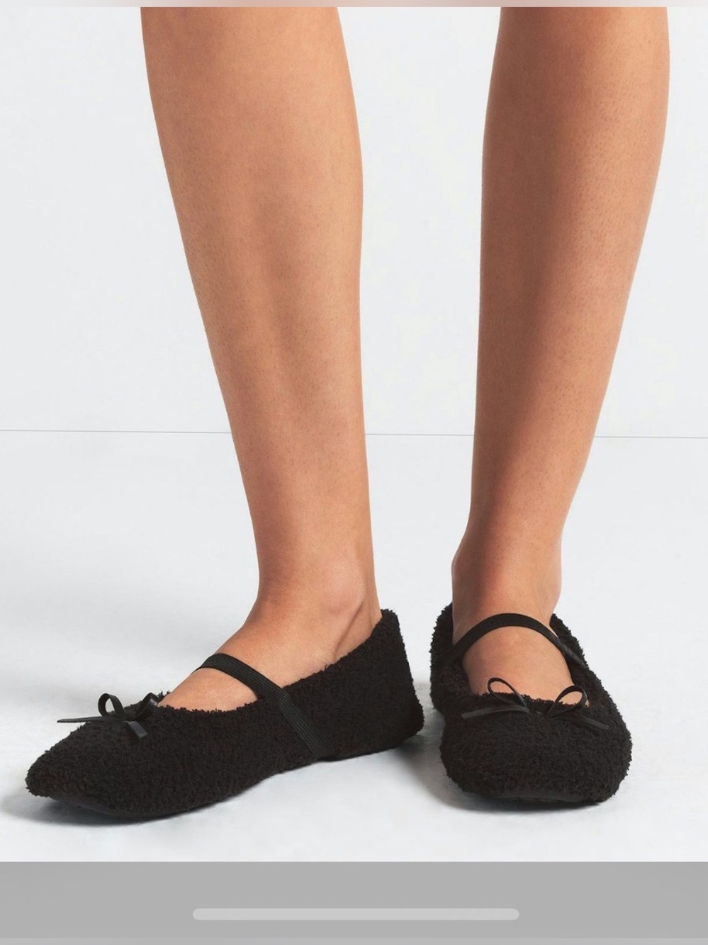 Skims cozy ballet slippers onyx size 8-8.5 nwot onyx black